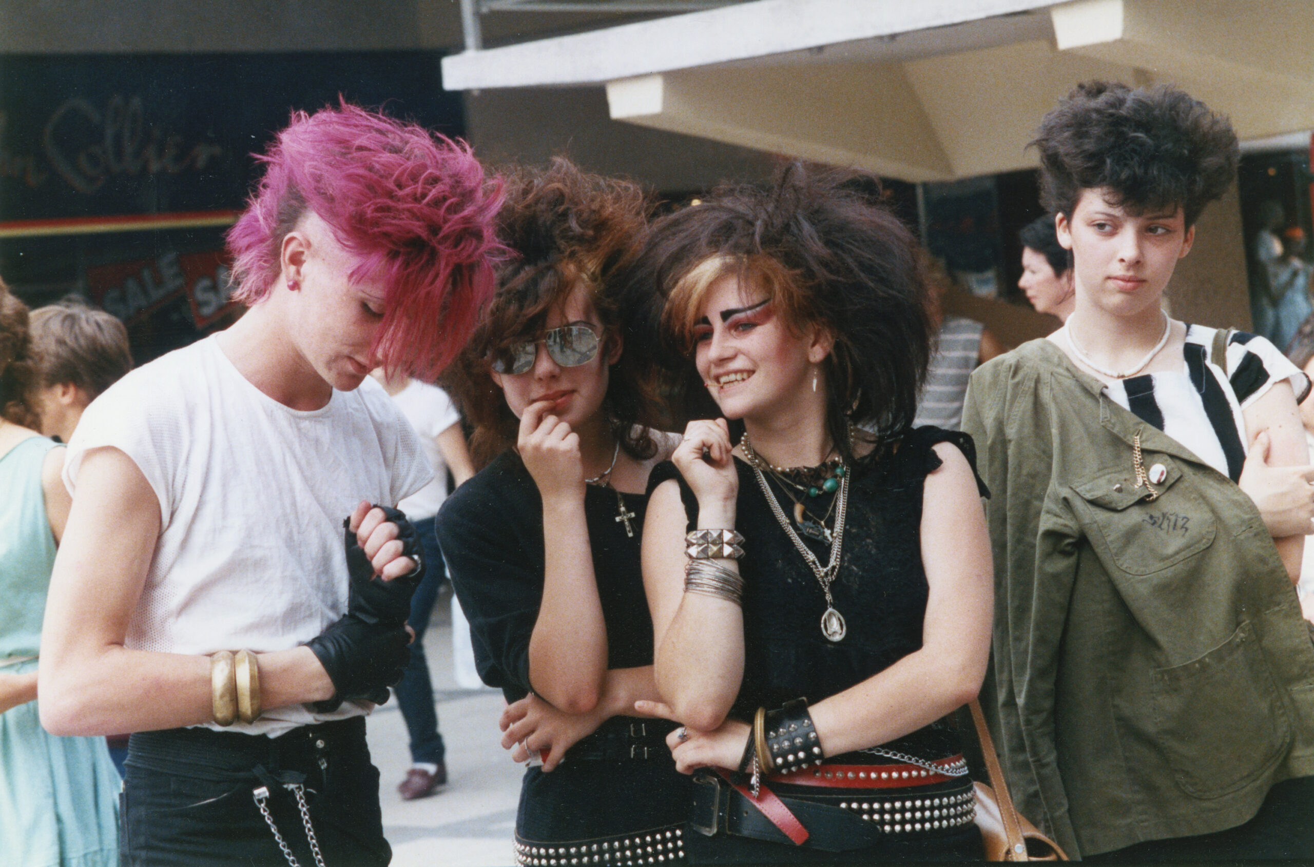 Group of punks in Stockport Group of punks in Stockport, Greater Manchester. Date: 1983